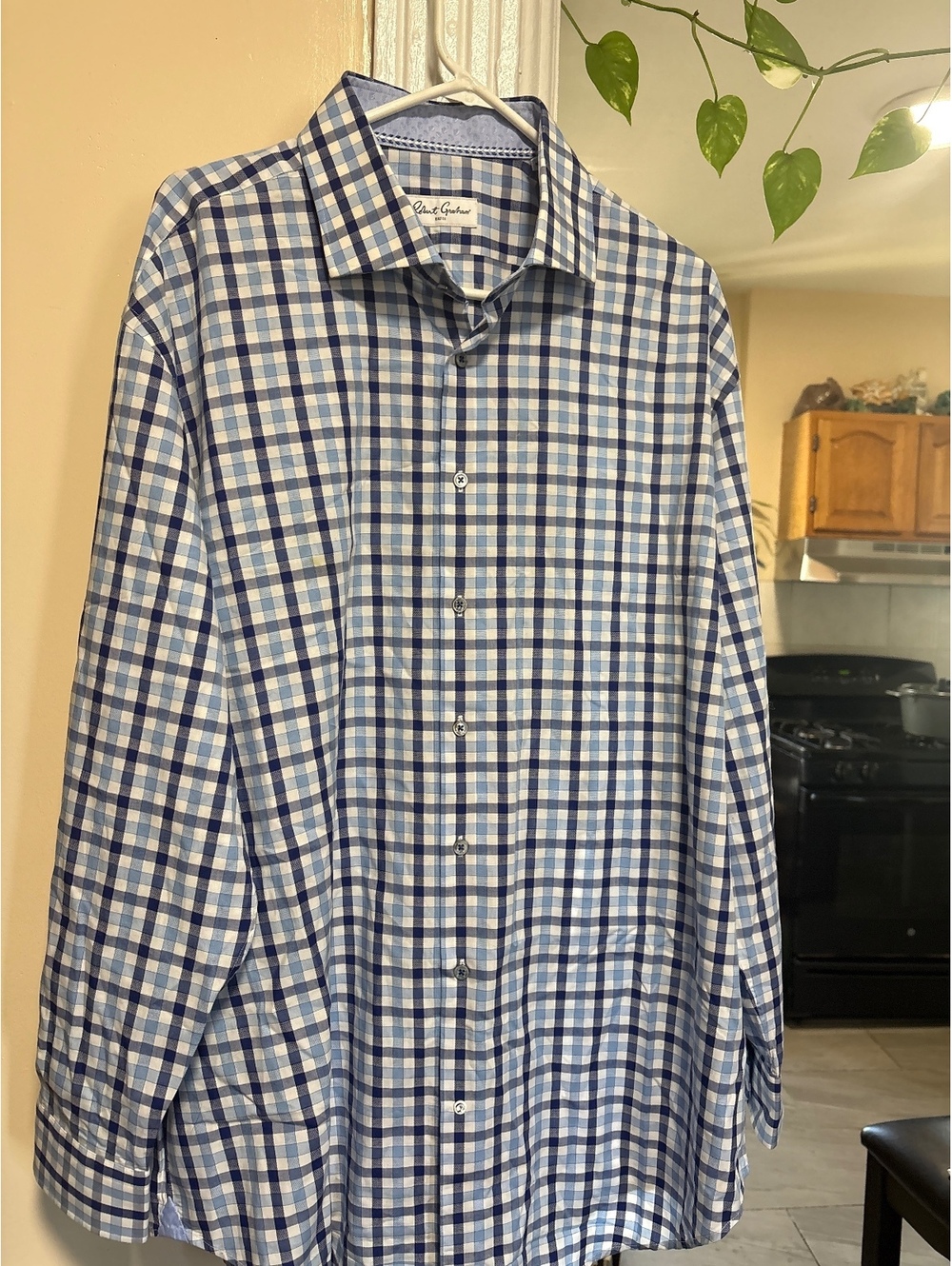 Robert graham men blue check shirt